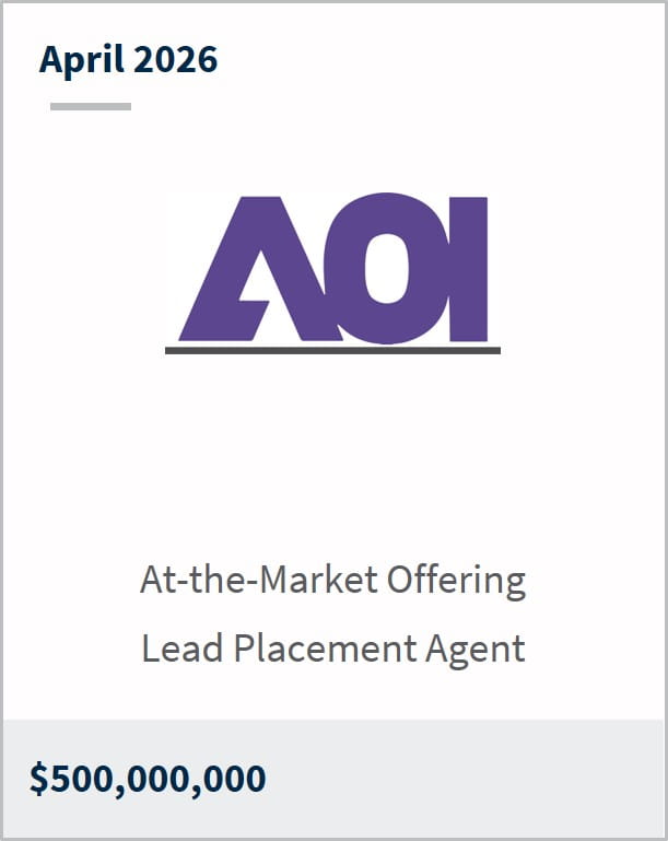 April 2026 AOI At-the-Market Offering Lead Placement Agent $500,000,000