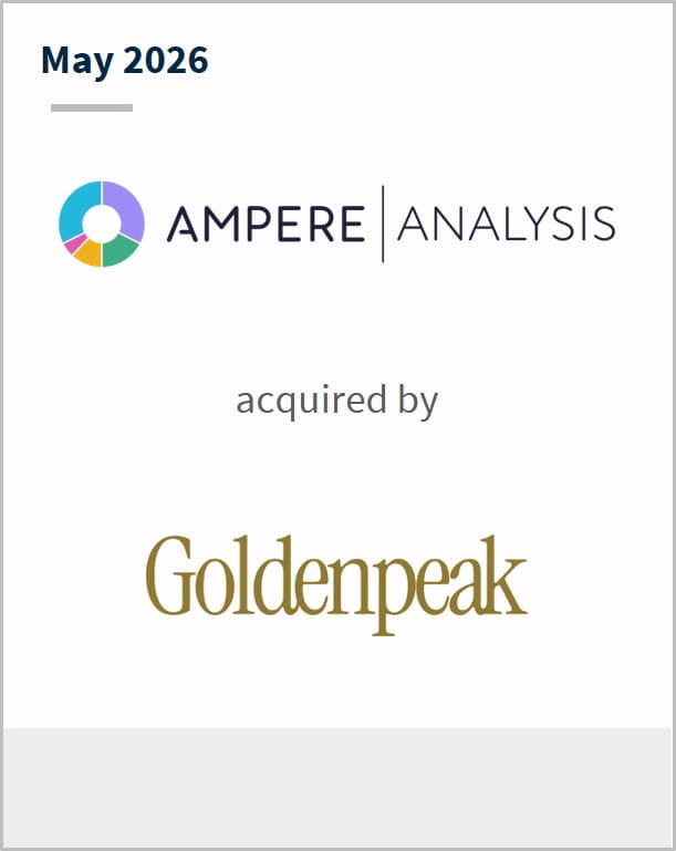 May 2026 Ampere Analysis acquired by Goldenpeak