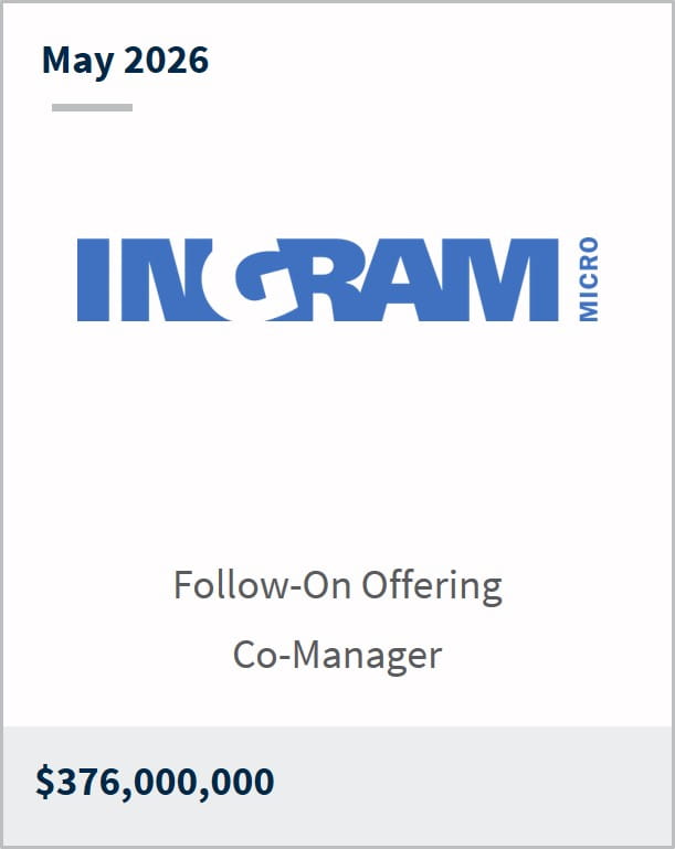 May 2026 INGRAM Micro Follow-On Offering Co-Manager $376,000,000