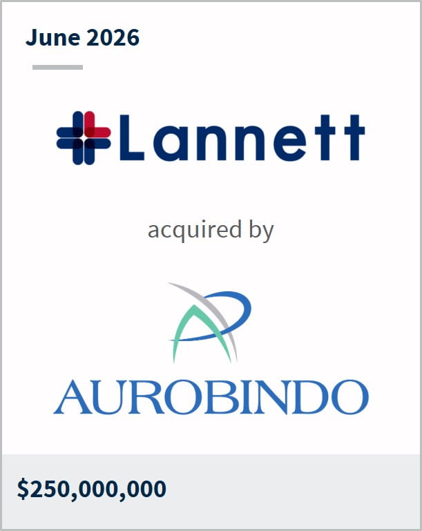 June 2026 Lannett acquired by Aurobindo $250,000,000