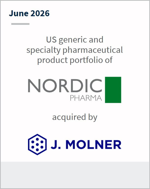 June 2026 US generic and specialty pharmaceutical product portfolio of Nordic Pharma acquired by J. Molner