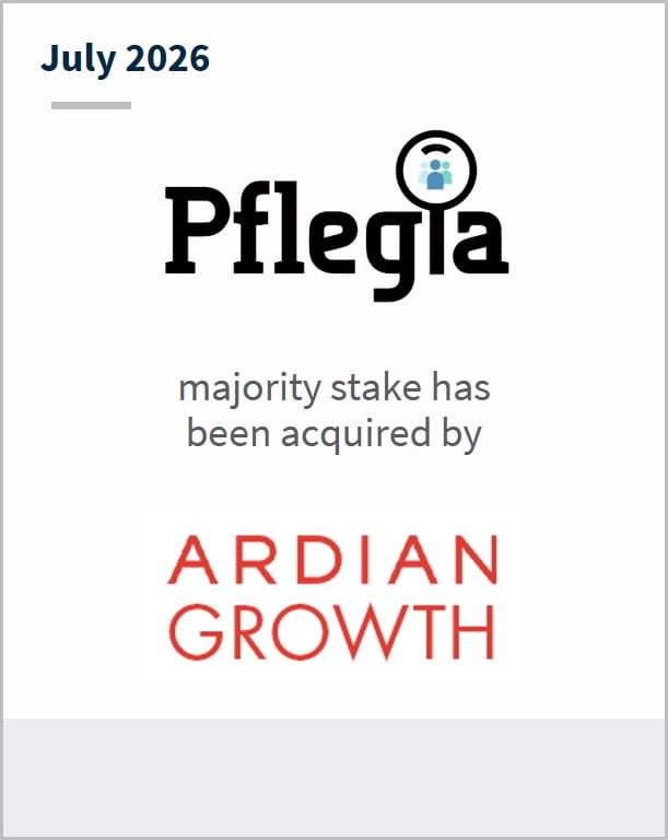 July 2026 Pflegia majority stake has been acquired by Ardian Growth